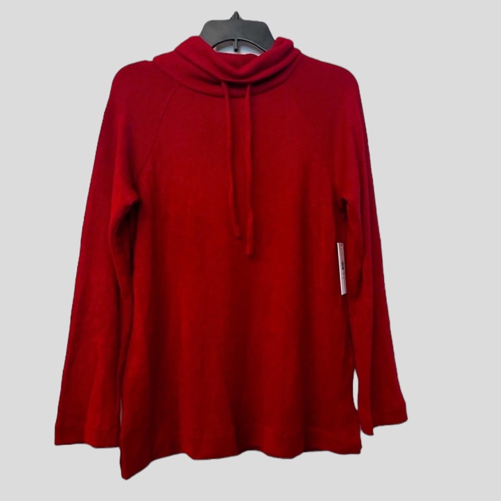 Chaus Drawstring Sweater Mock Turtleneck Style‎ Name “Vintage Garden” Size M